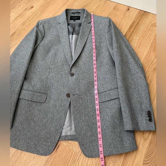 Banana Republic 100% Cotton Tailored Fit Gray Blazer Jacket Men’s Size 44L - Picture 6 of 13